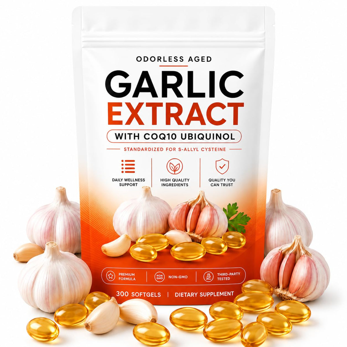 7500mg Odorless Aged Garlic Extract Softgels Q915