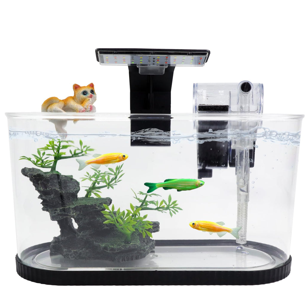2 Gallon Fish Tank Kit with Filter and Light L5530
