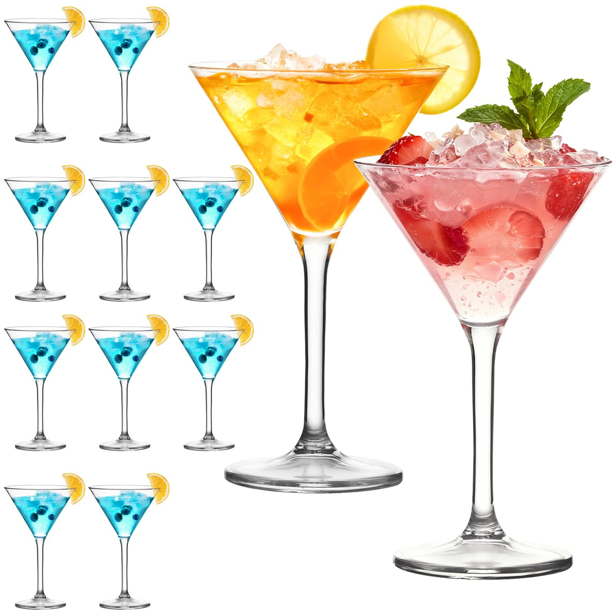 10 oz Plastic Martini Glasses Set of 12 F6418