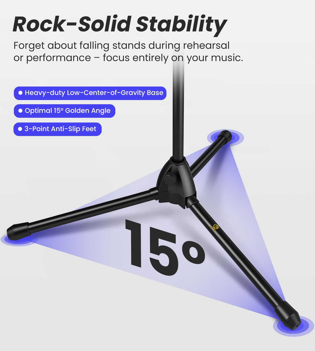 Portable Trombone Stand Adjustable Height with Bag H80543