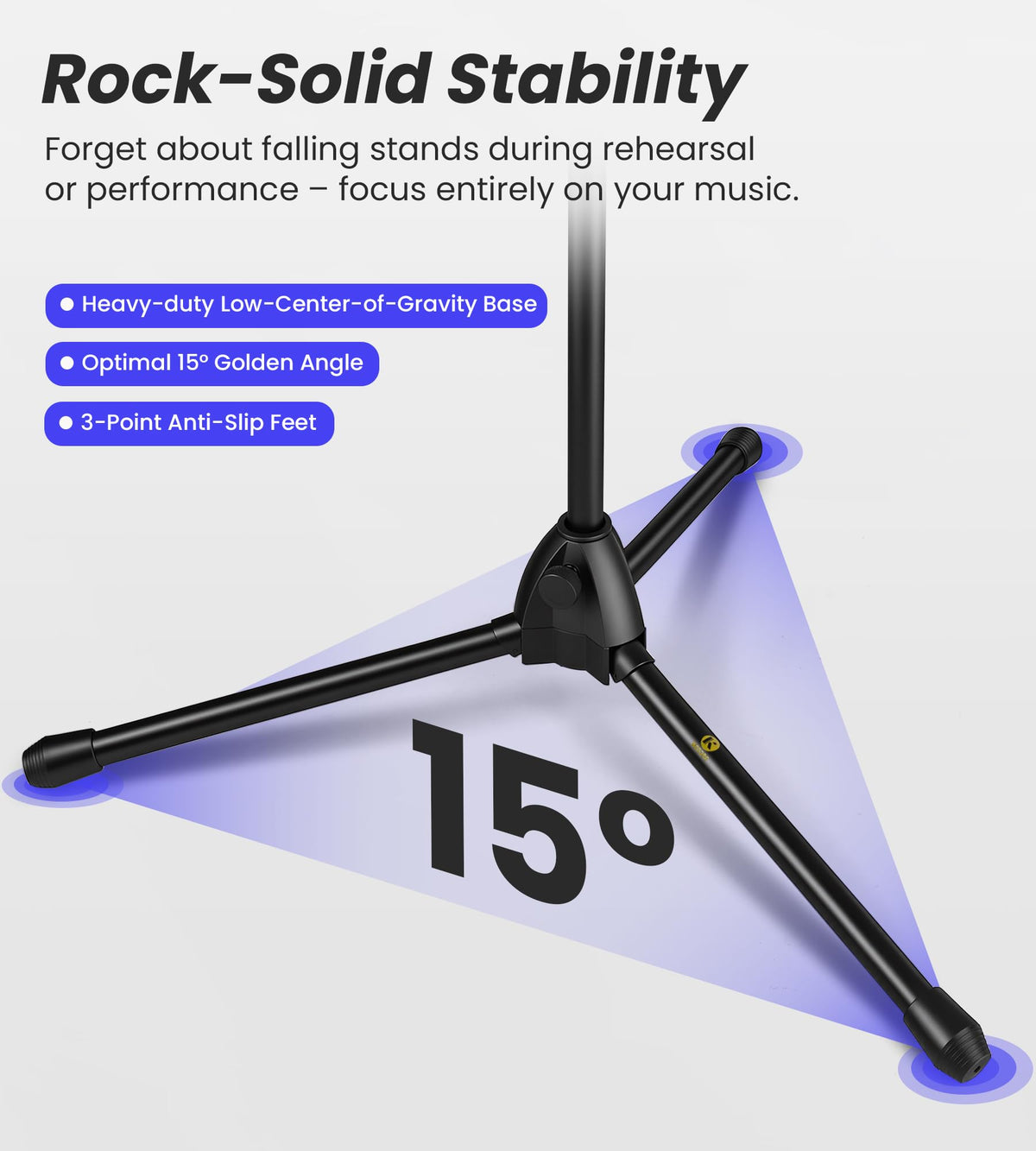 Portable Trombone Stand Adjustable Height with Bag H80543