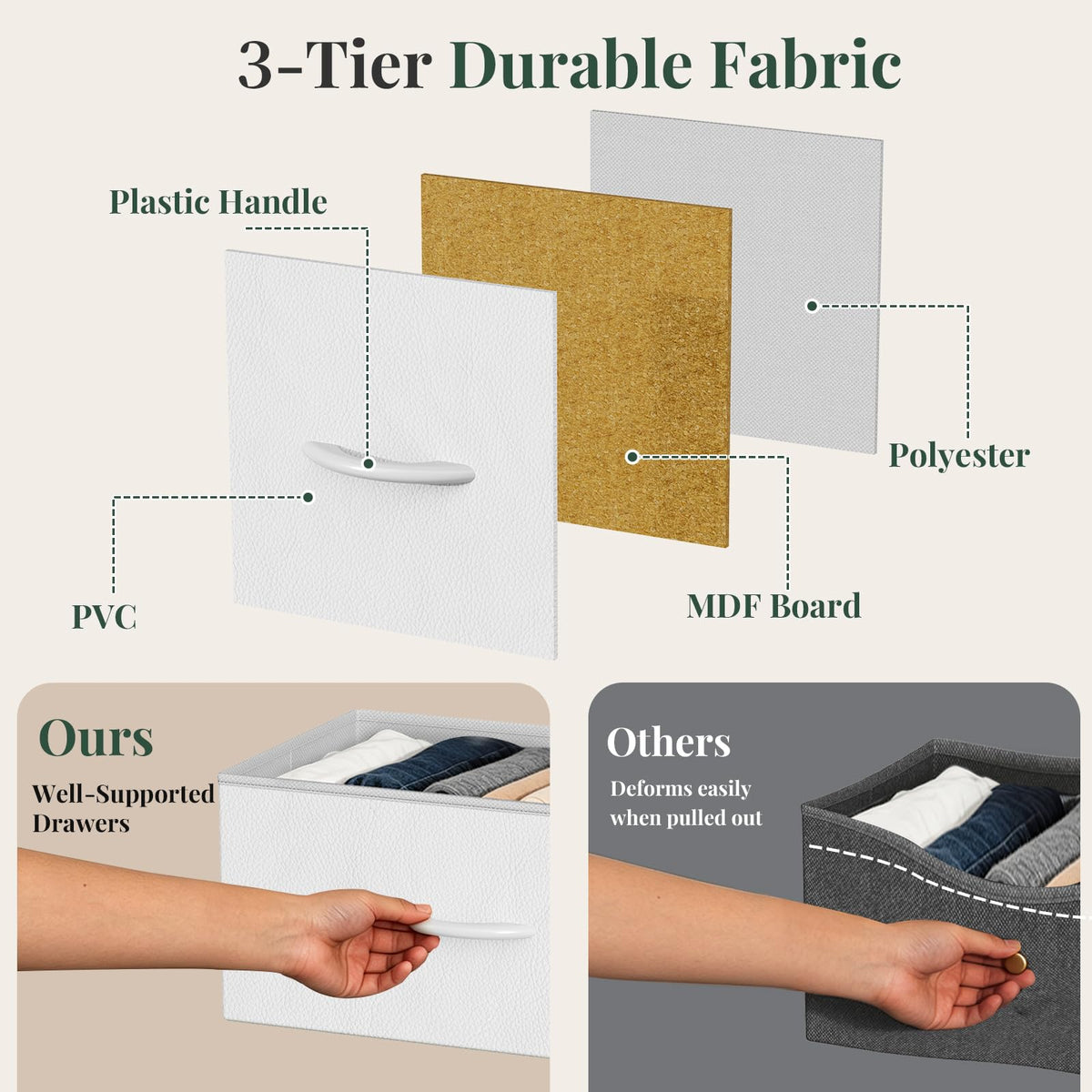 Fabric 7 Drawer Dresser D337224