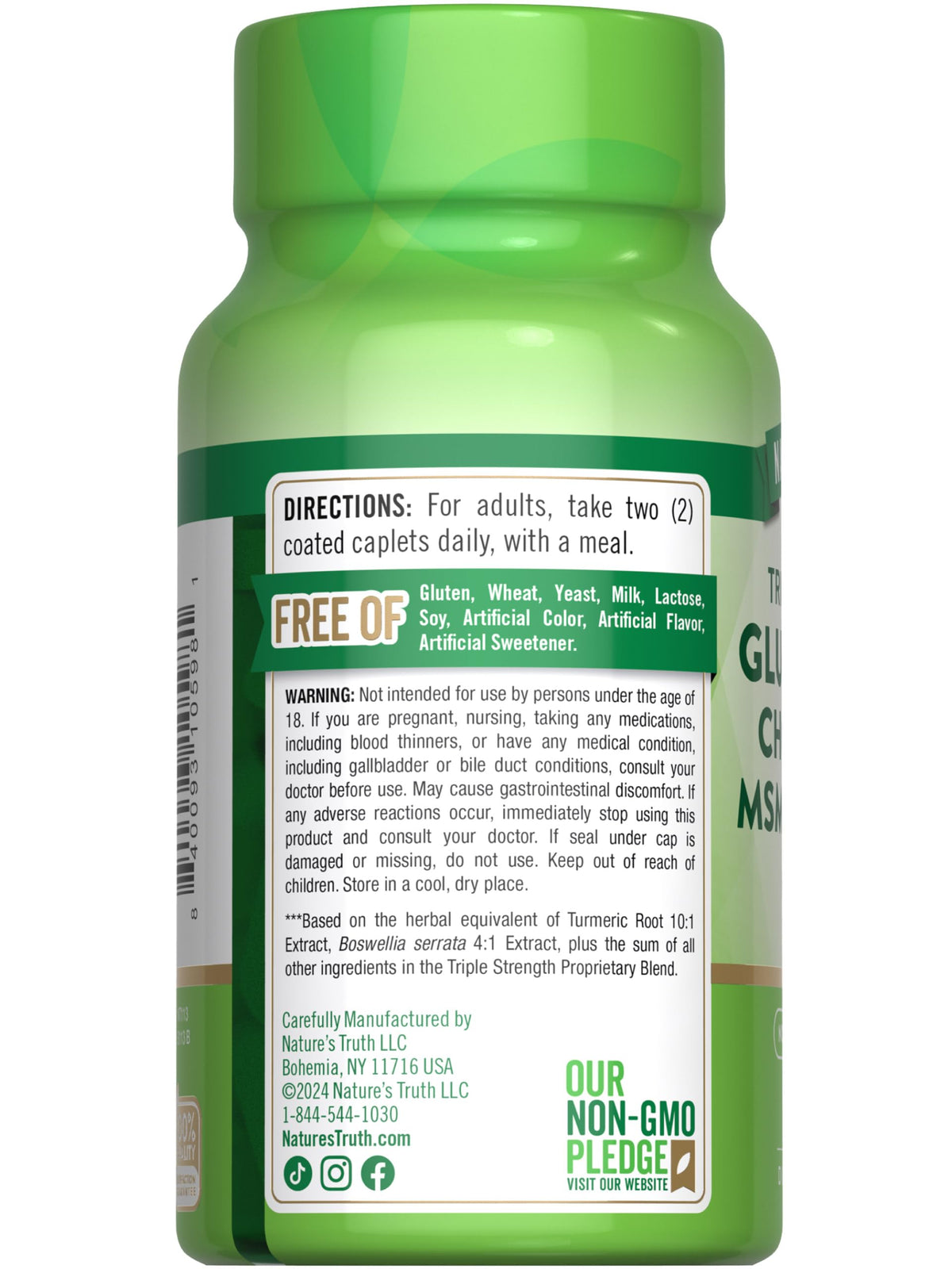 Glucosamine Chondroitin MSM Complex 60 Caplets M928
