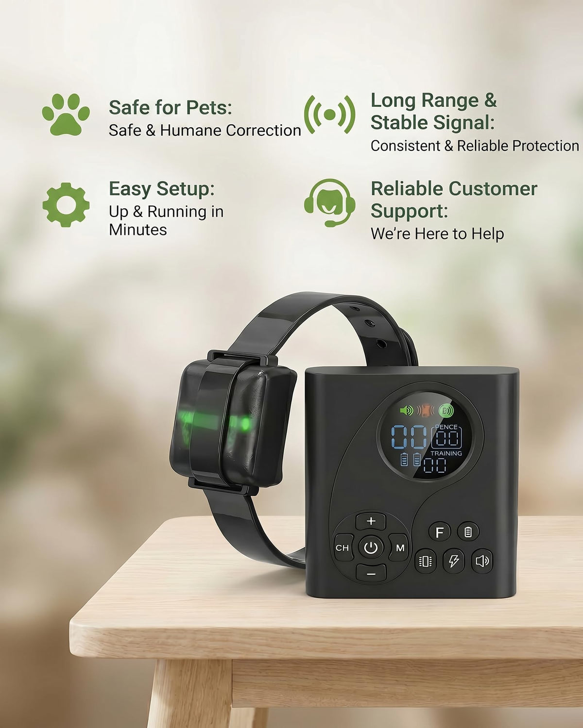 Wireless Dog Fence with Remote Collar F18202