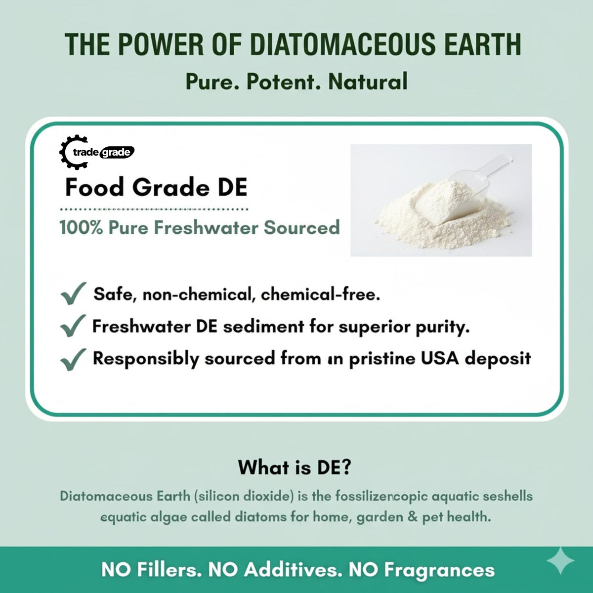 100% Food-Grade Diatomaceous Earth Powder 1 Gallon V6332