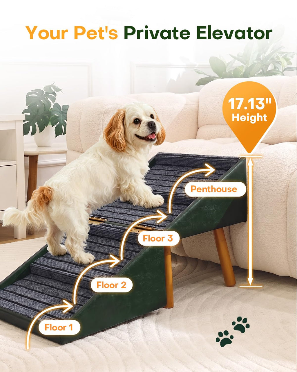 Foldable Dog Stairs and Ottoman J4795