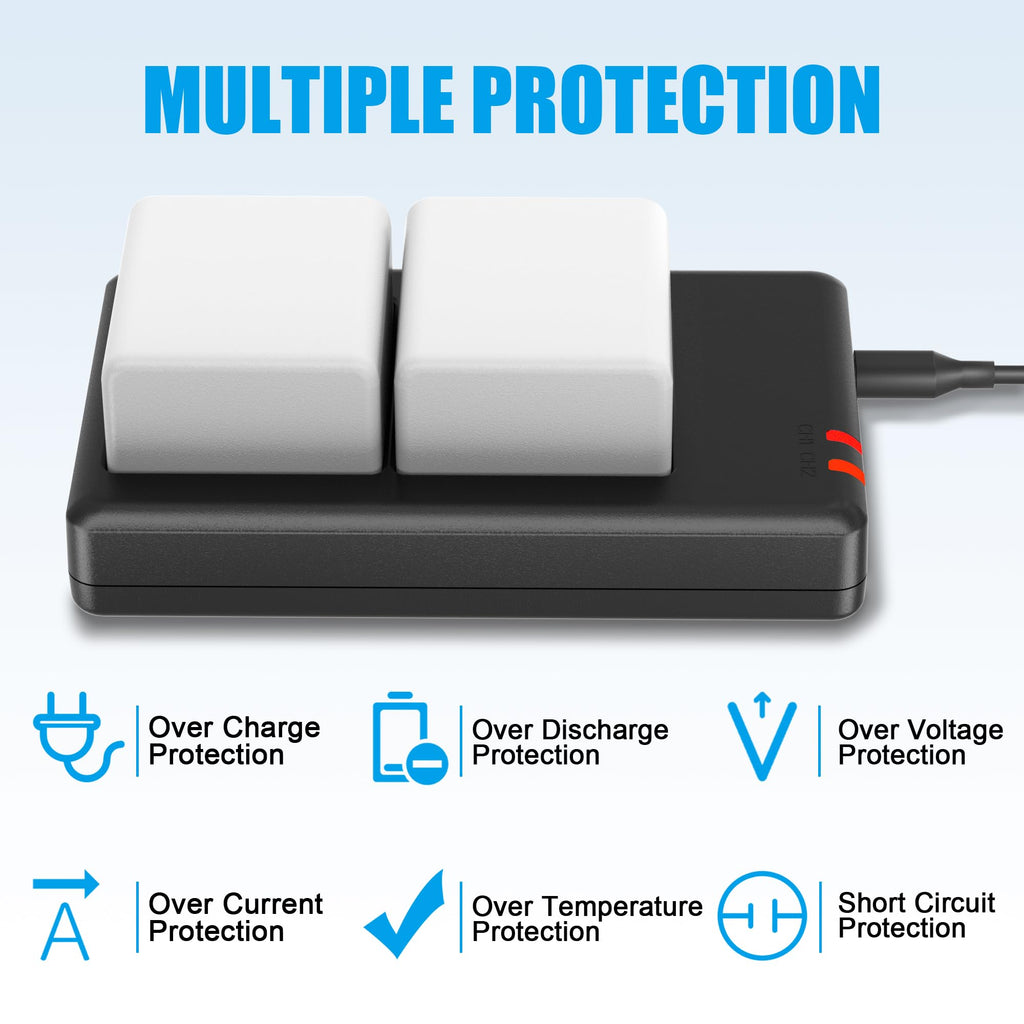 4800mAh Batteries with Dual Battery Charger U909