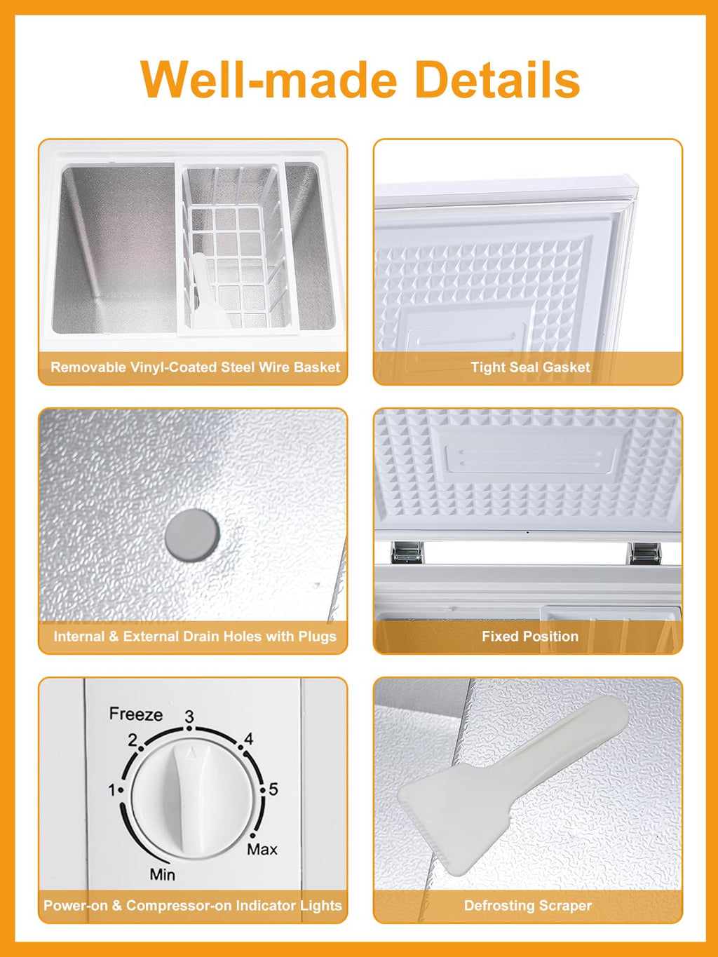 White 5.0 cu.ft Chest Freezer M715196