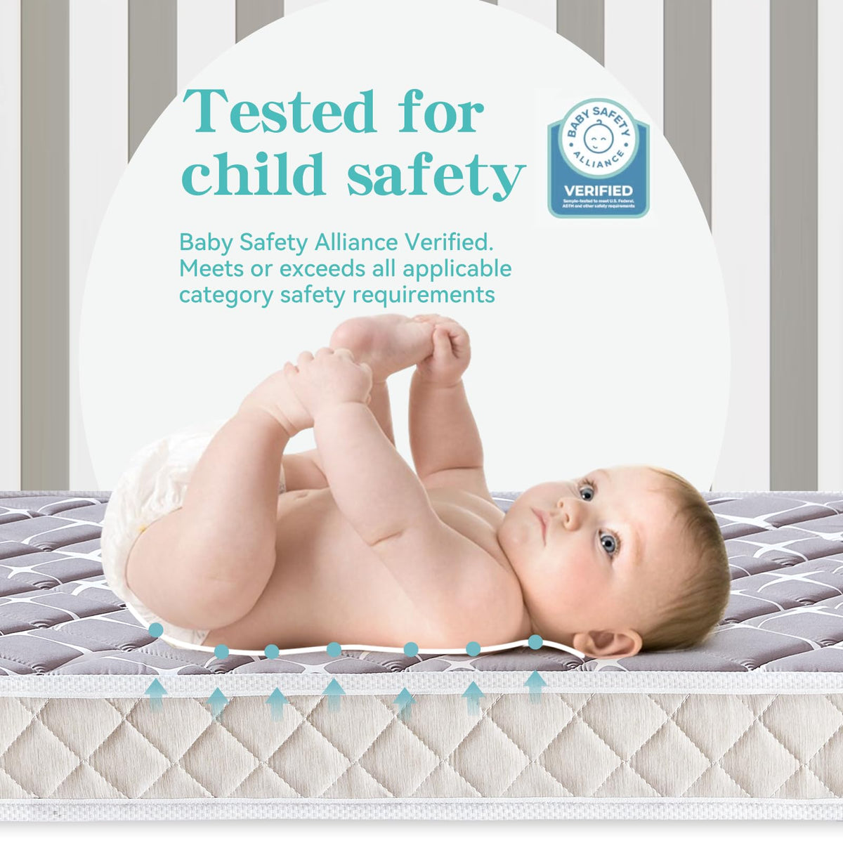 Hypoallergenic Baby Crib and Toddler Mattress 52" x 27.6" x 5" X2827