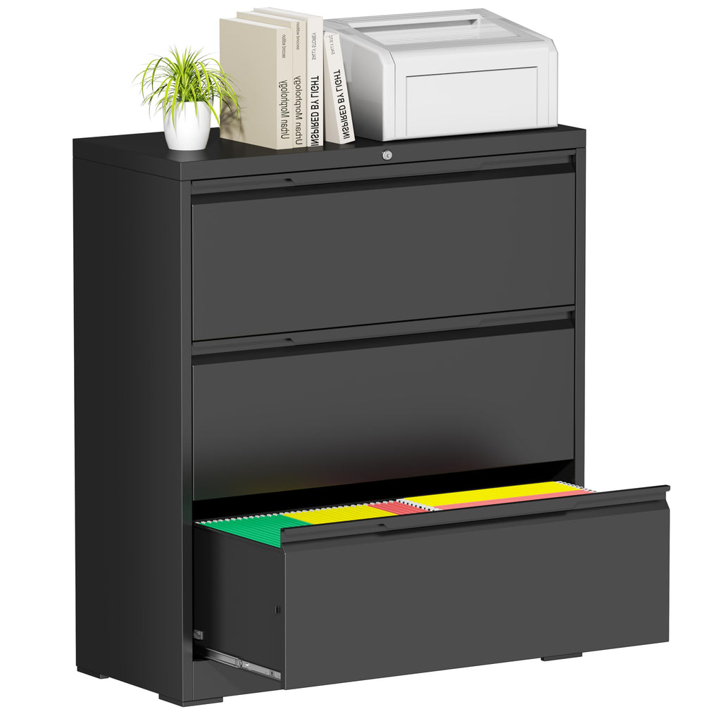 3 Drawer Metal File Cabinet with Lock D17045