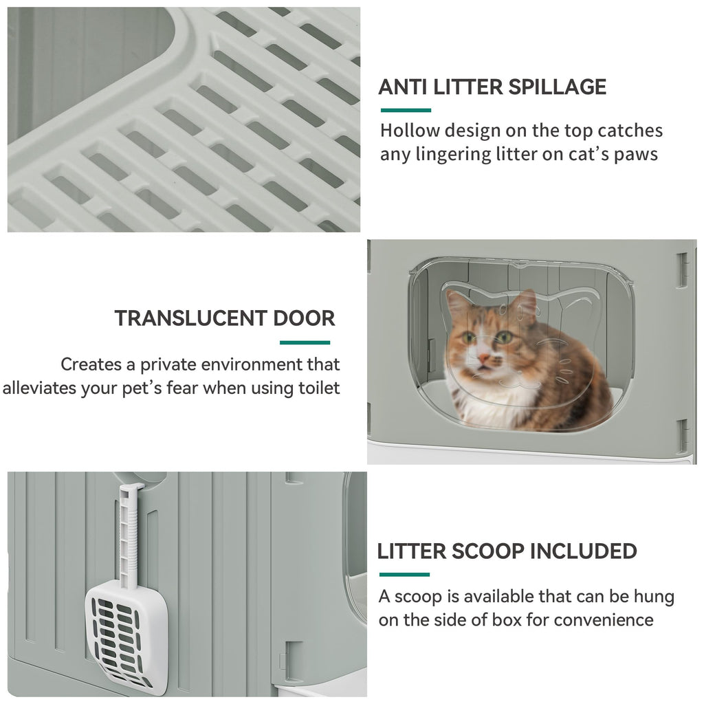 Large Enclosed Cat Litter Box with Lid H159524