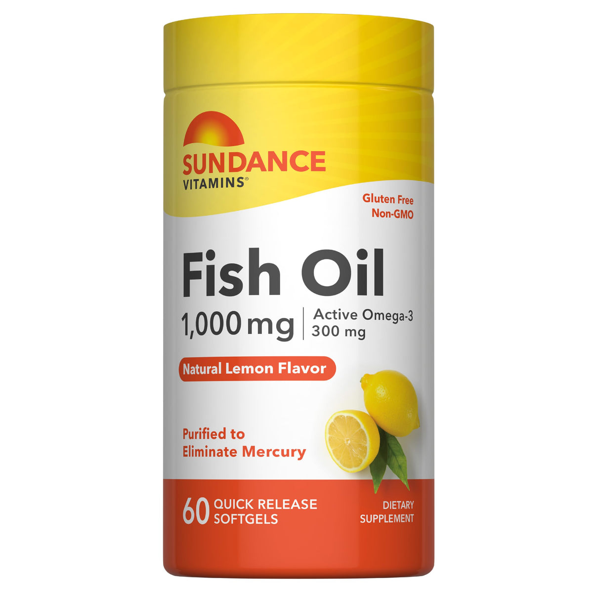 Fish Oil Omega 3 Supplement 1000mg 60 Softgels P891