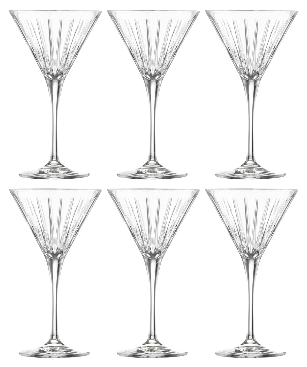 Martini Cocktail Stemmed Glasses Set of 6 B738