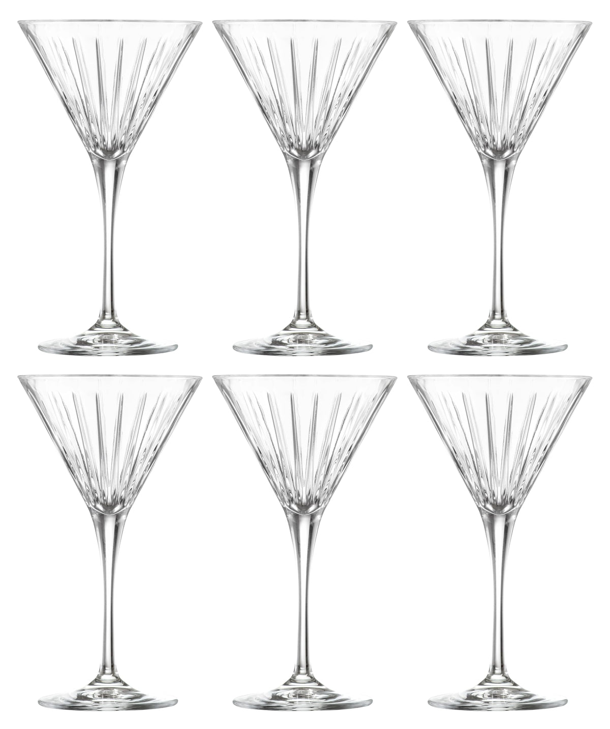 Martini Cocktail Stemmed Glasses Set of 6 B738
