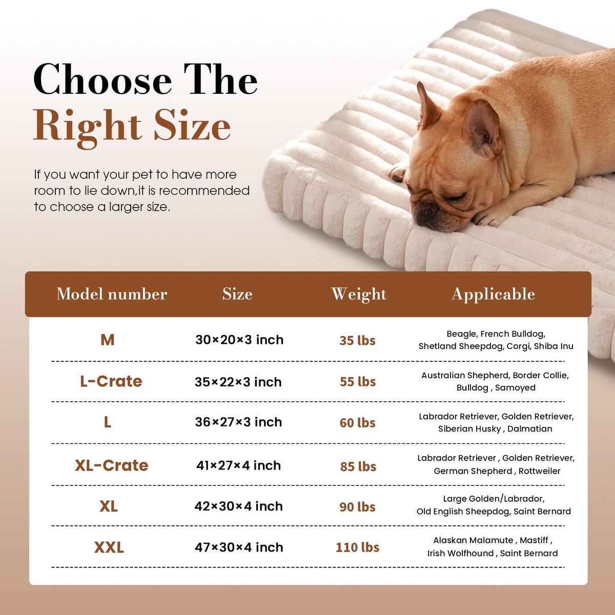 Orthopedic Foam Dog Bed with Waterproof Lining V702729