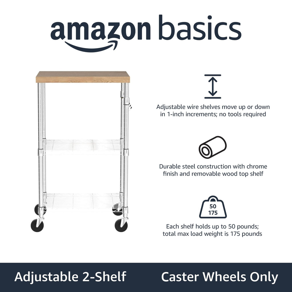 3-Tier Kitchen Storage Rack with Caster Wheels P21827