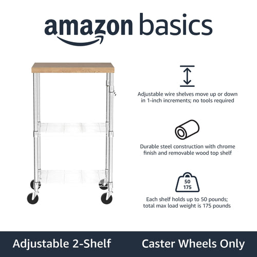 3-Tier Kitchen Storage Rack with Caster Wheels P21827