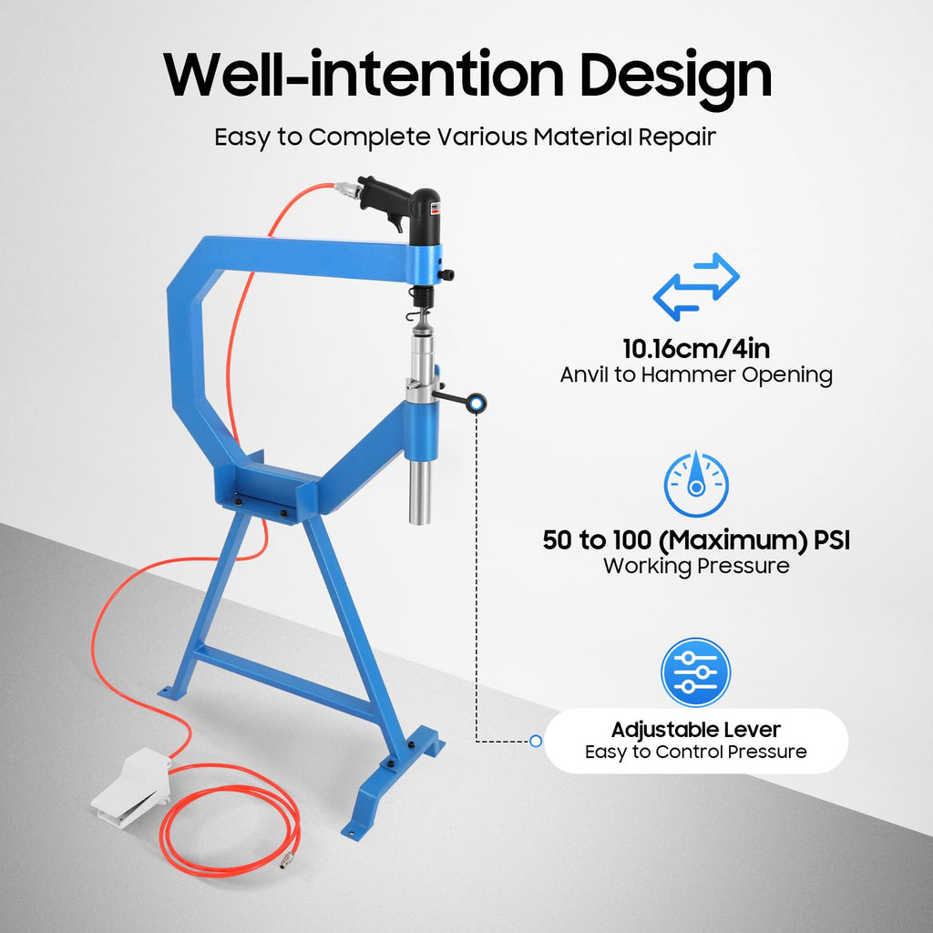 Pneumatic Planishing Hammer Sheet Metal Shaping Machine with Cast-Iron Stand U37920