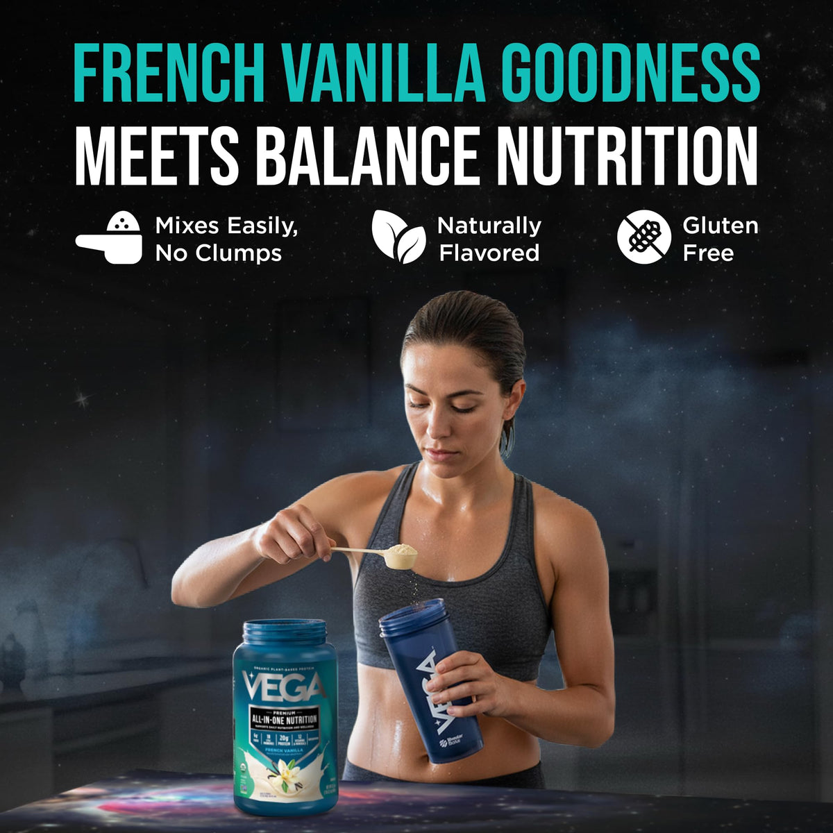 Organic Vegan Protein Powder French Vanilla 1.5 lbs U699