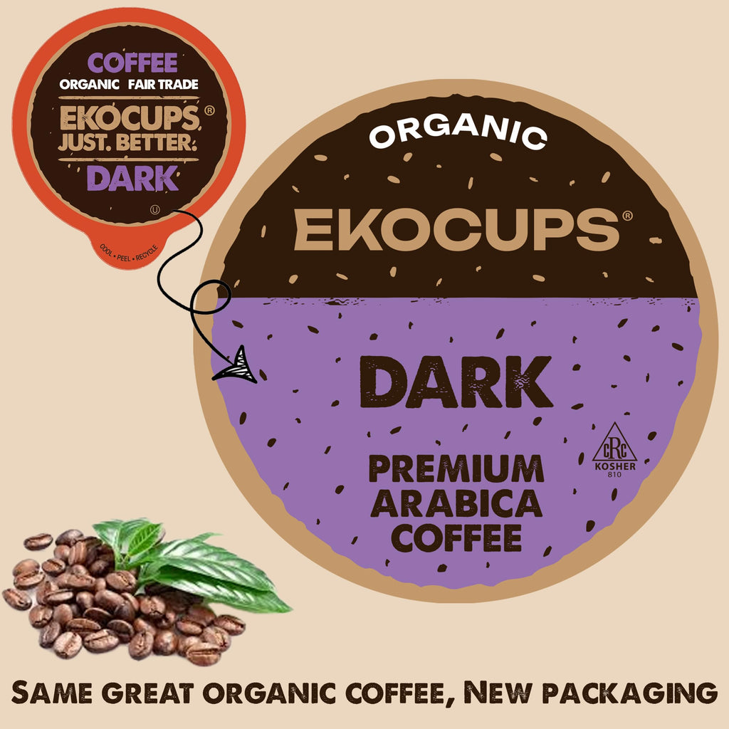 Organic Dark Roast Coffee Pods, 40 Recyclable Capsules R75065