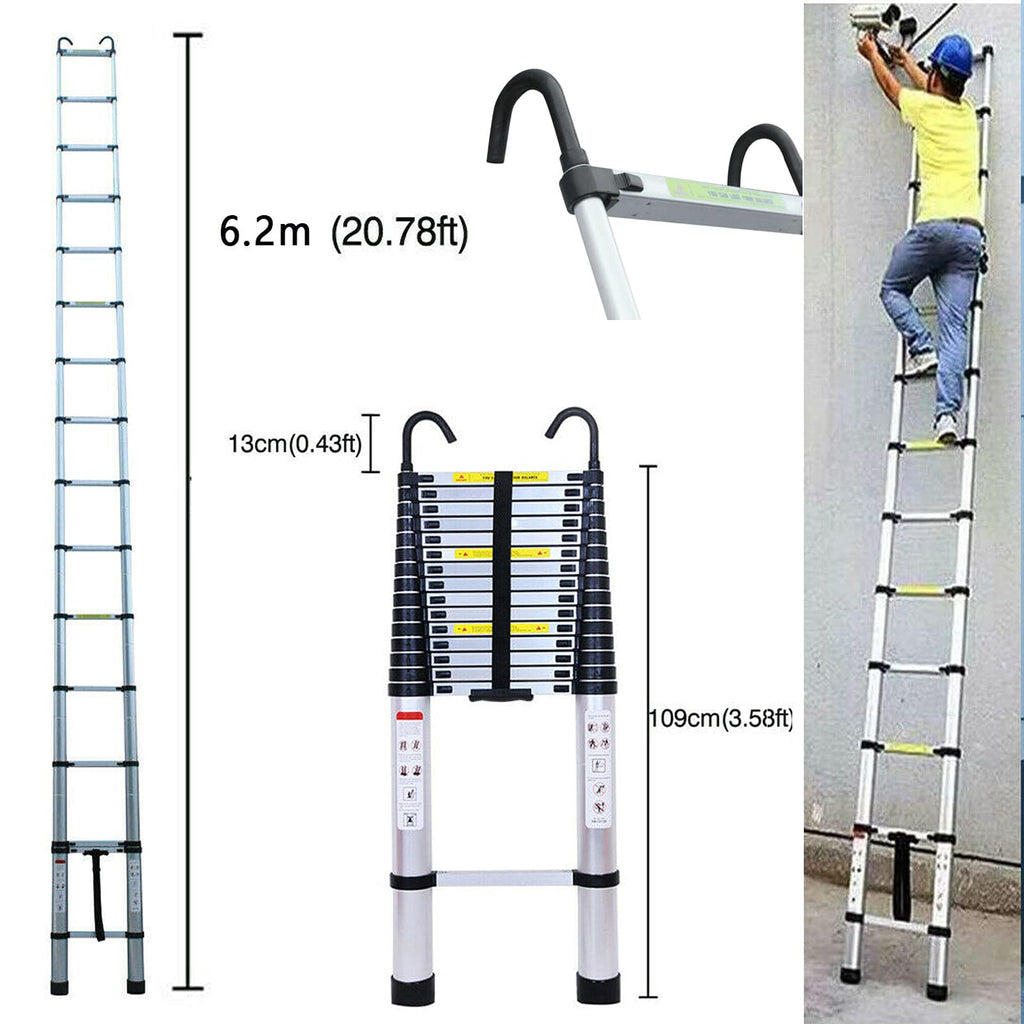 Telescoping Extension Ladder 20.34FT 330 Pound Capacity A401152