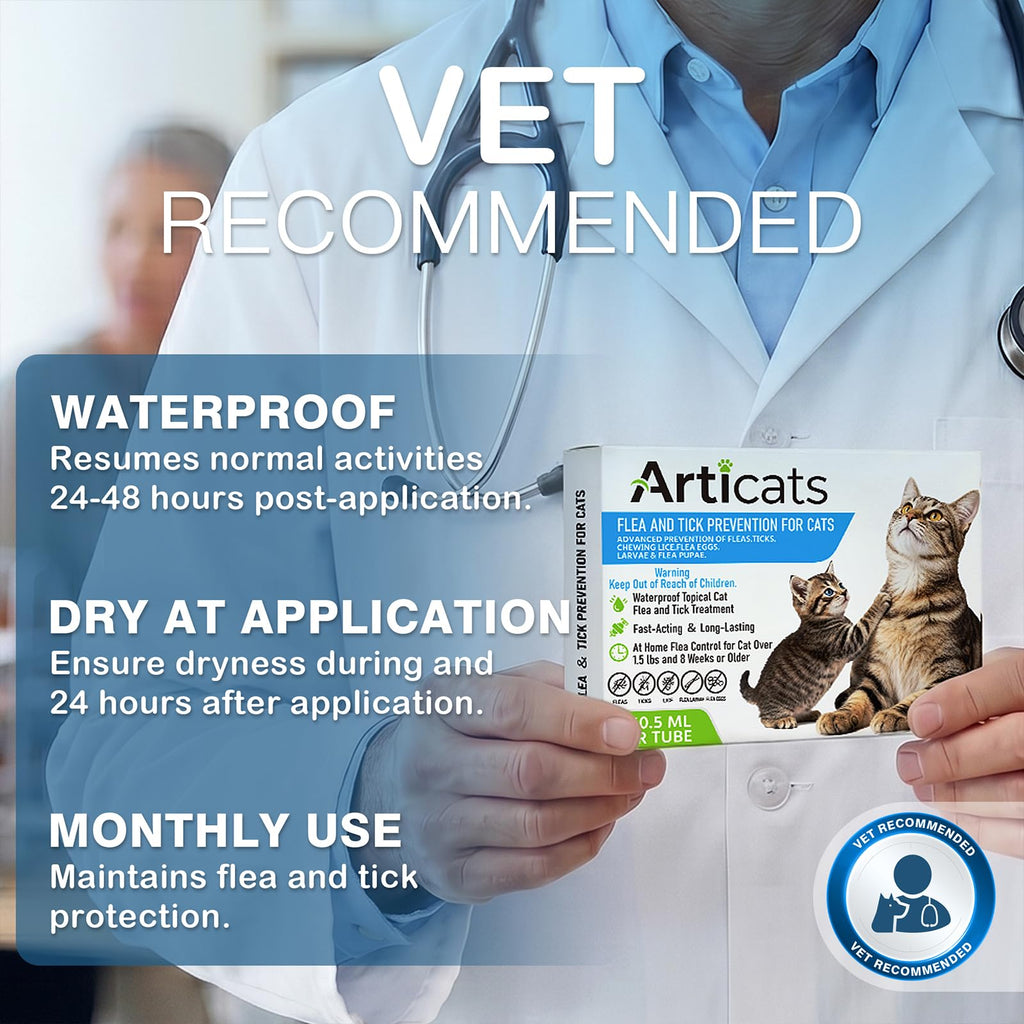 Flea and Tick Prevention for Cats & Kittens, Topical Cat Flea and Tick Treatment 6-Dose U42861