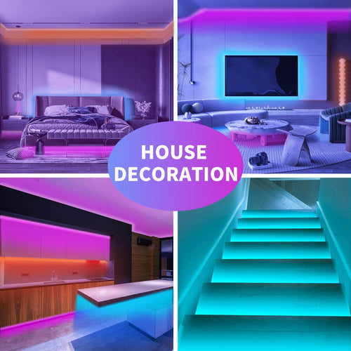 100ft RGB Music Sync Color Changing Led Strip Lights C61612