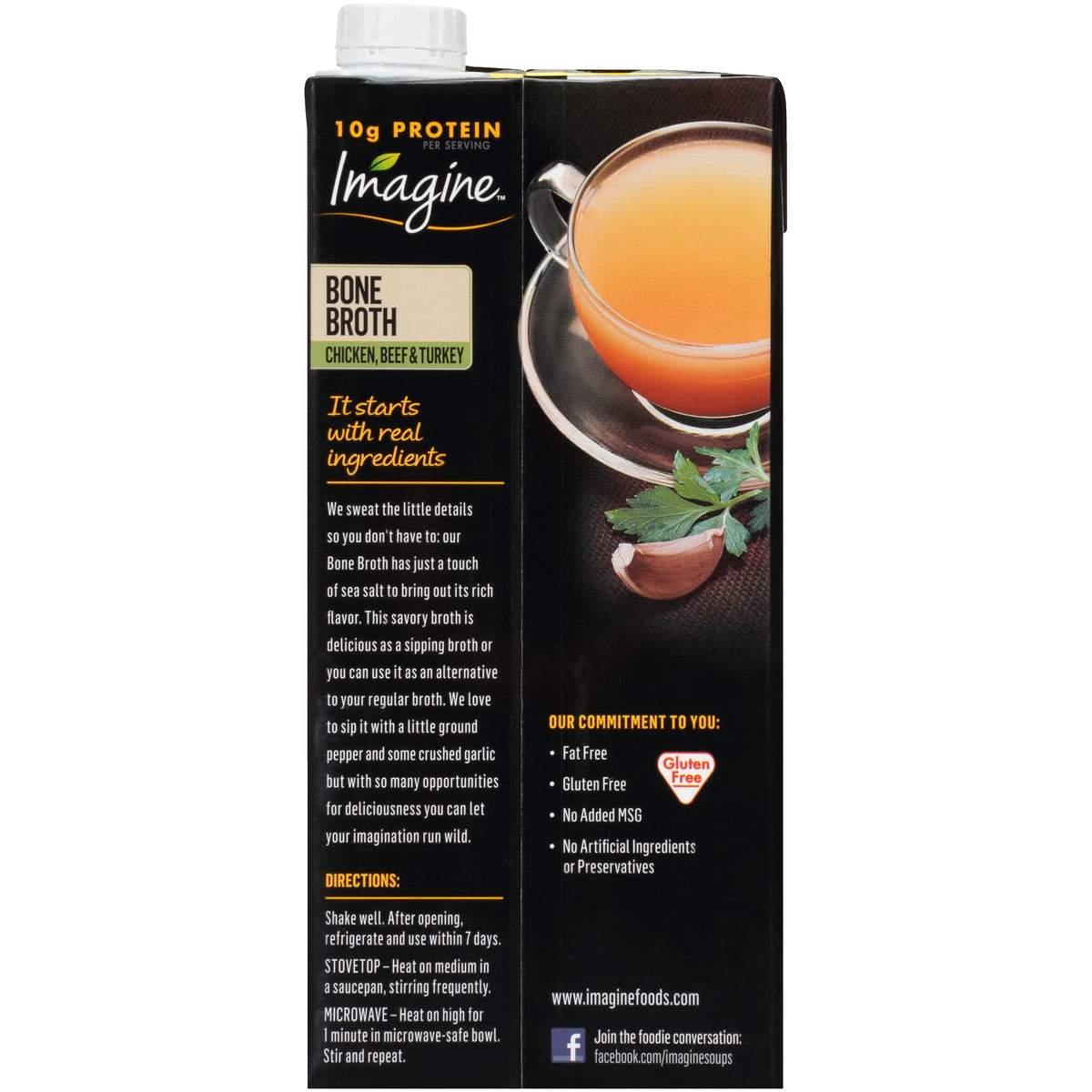 Bone Broth Chicken Beef Turkey 32 Oz Pack of 12 P12151