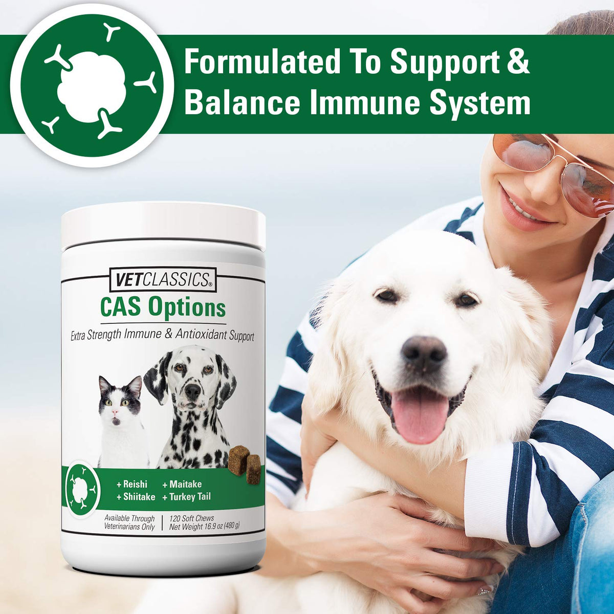 Immune Support Supplement for Dogs 120 Soft Chews Z94105