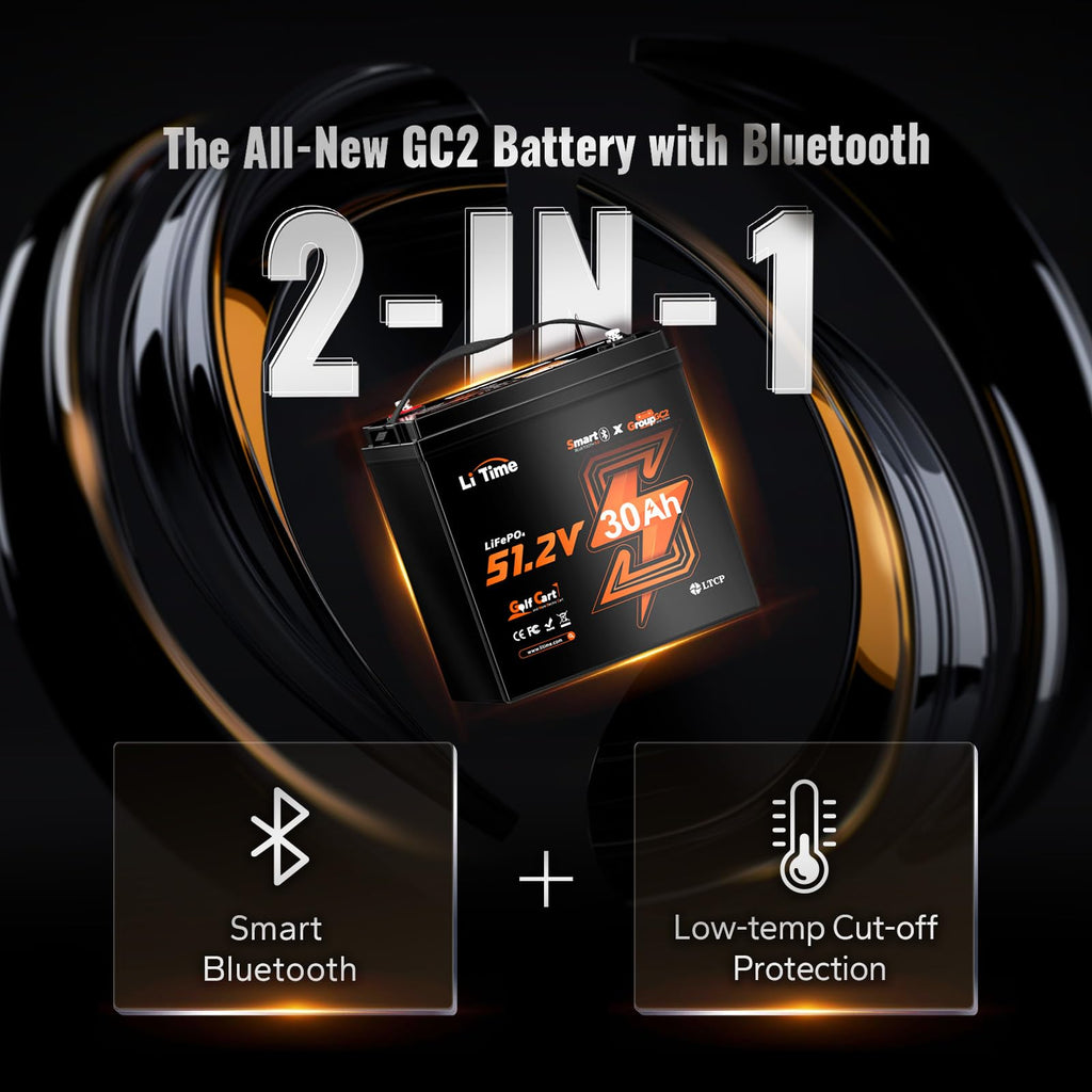 4 Pack 48V 30Ah LiFePO4 Lithium Battery with Bluetooth D563908