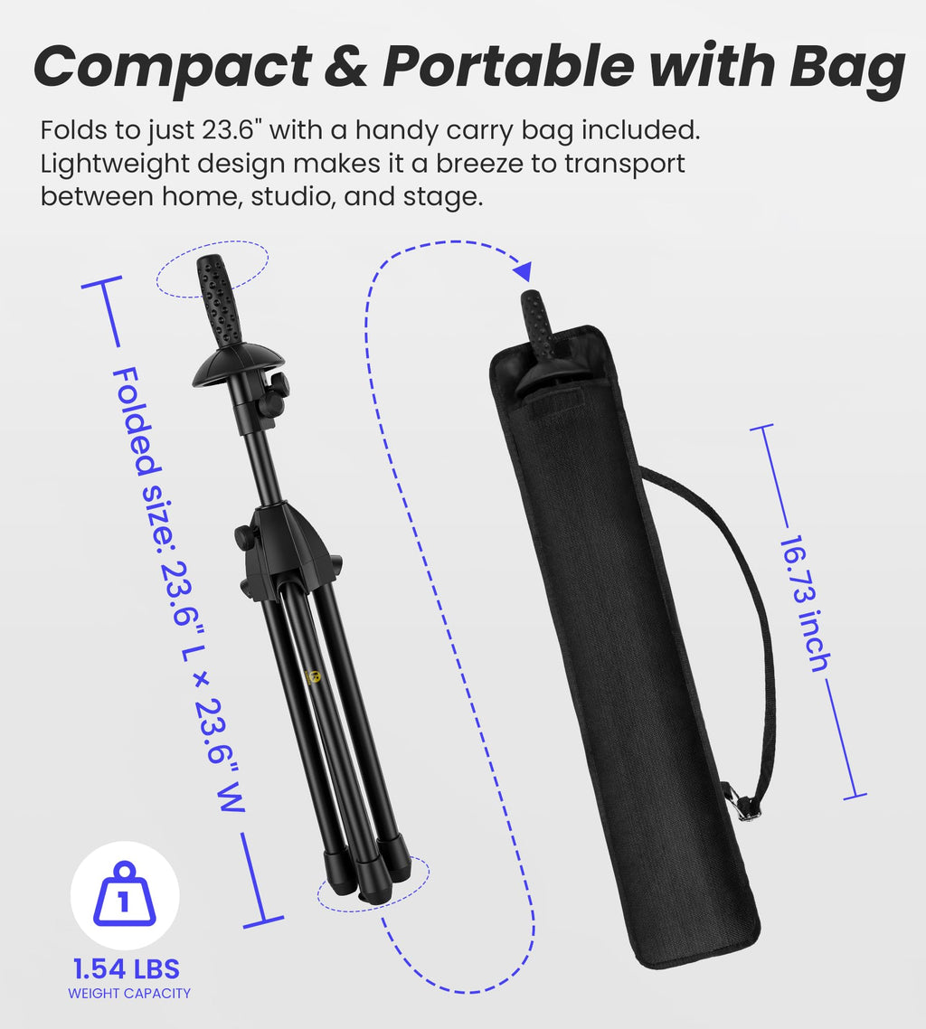 Portable Trombone Stand Adjustable Height with Bag H80543