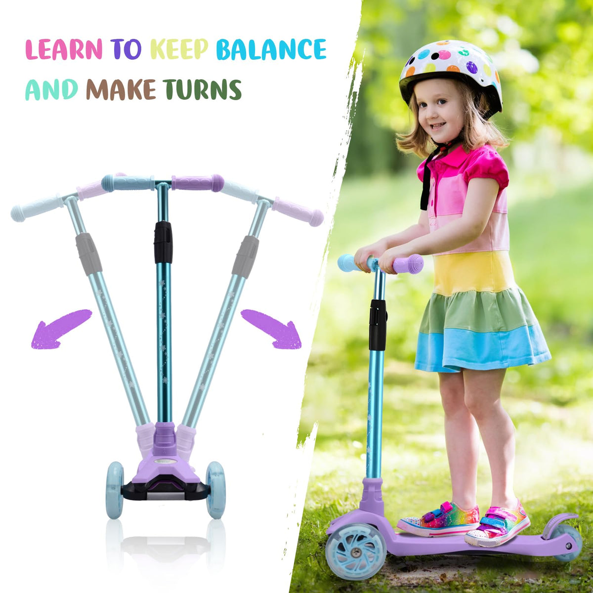 3 Wheel Scooter with Light Up Wheels R126186