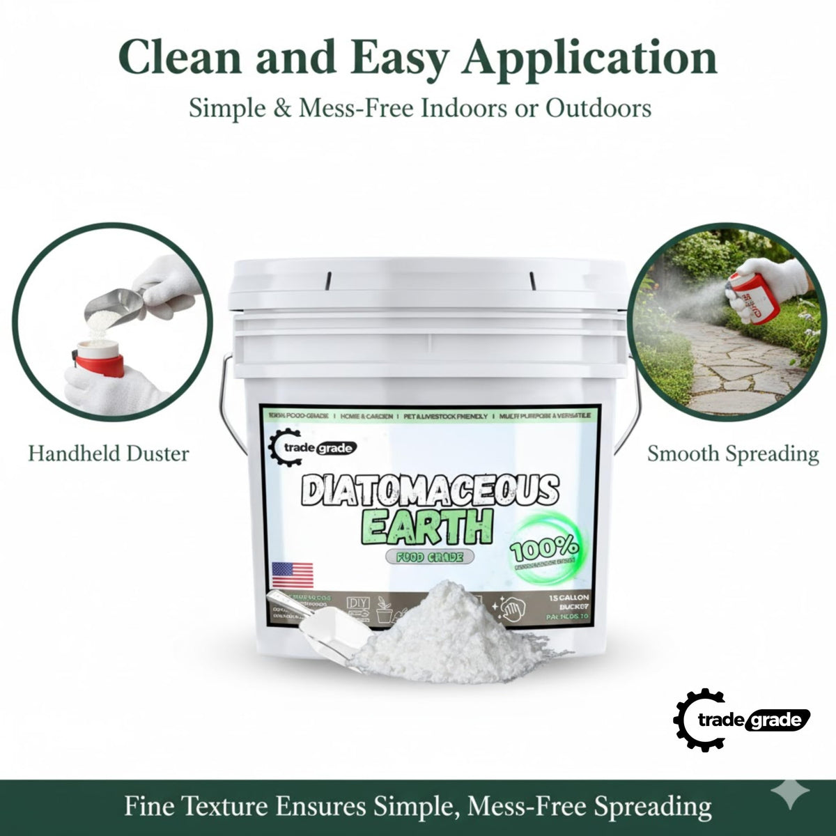 100% Food-Grade Diatomaceous Earth Powder 1 Gallon V6332