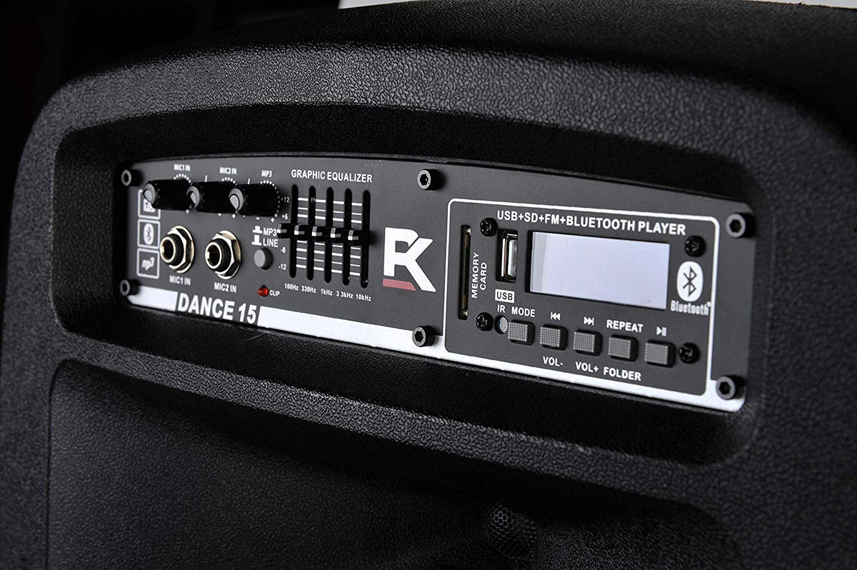 Portable 15-Inch 2000 Watt 2-Way Powered PA Speaker System O8119
