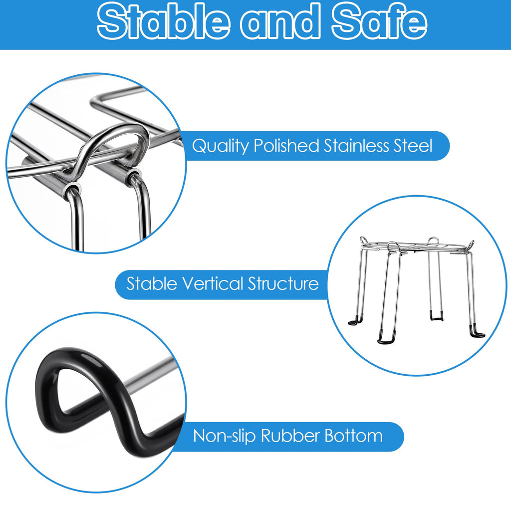 10" Diameter 8" Tall Stainless Steel Gravity Fed Water Filter Stand C517883