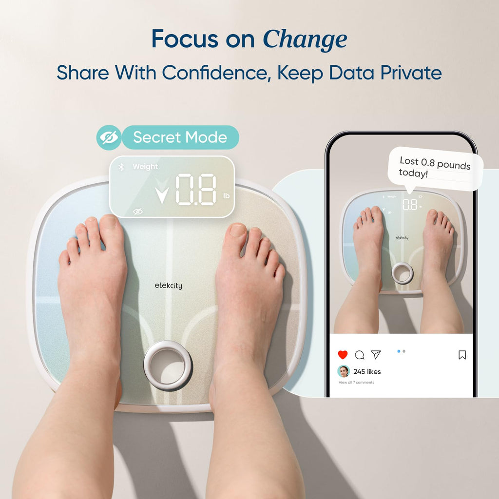 Rechargeable Digital Bathroom Scale with 13 Metrics F887593