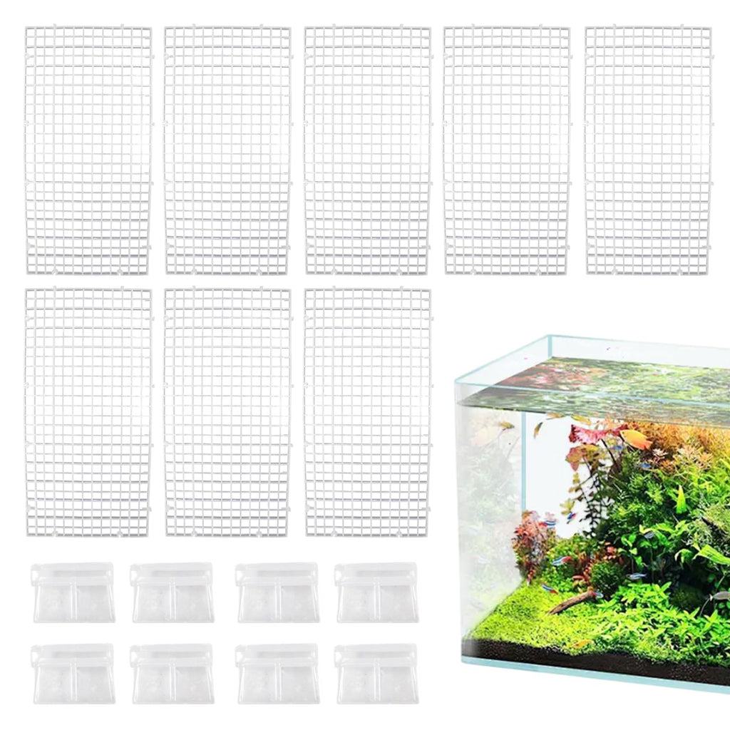 8 Pack Transparent Acrylic Aquarium Lid with Clips K1101
