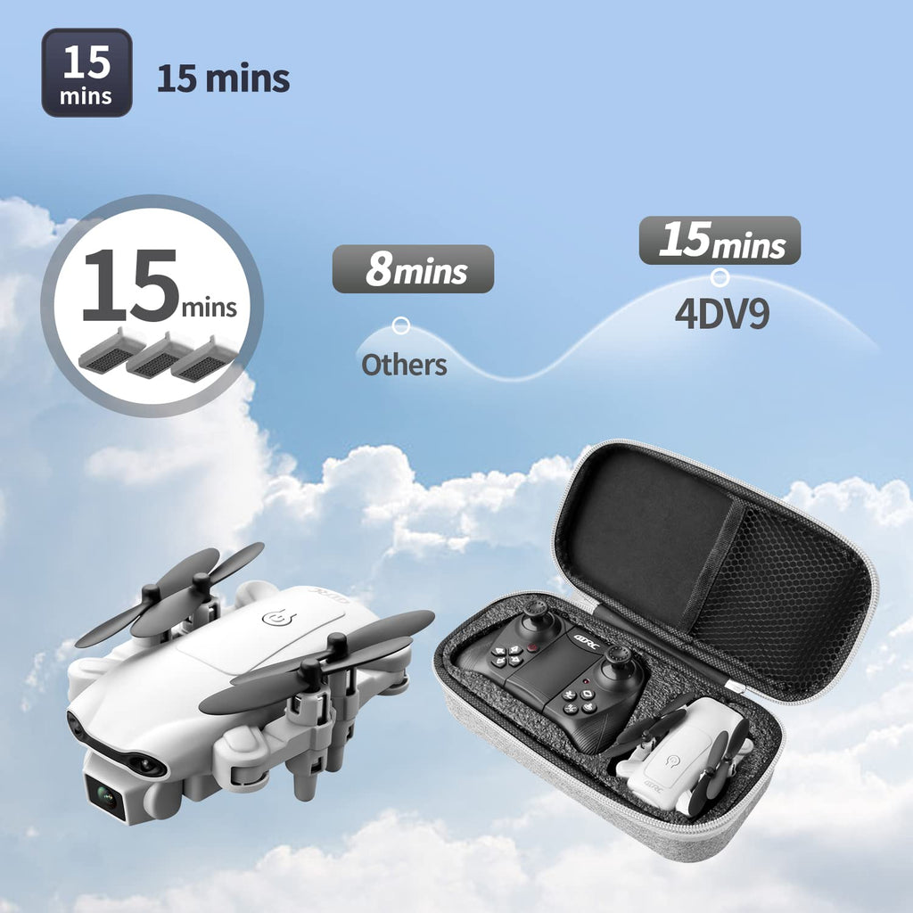Mini Drone with 1080P HD Camera, 3 Batteries, Gray X21438