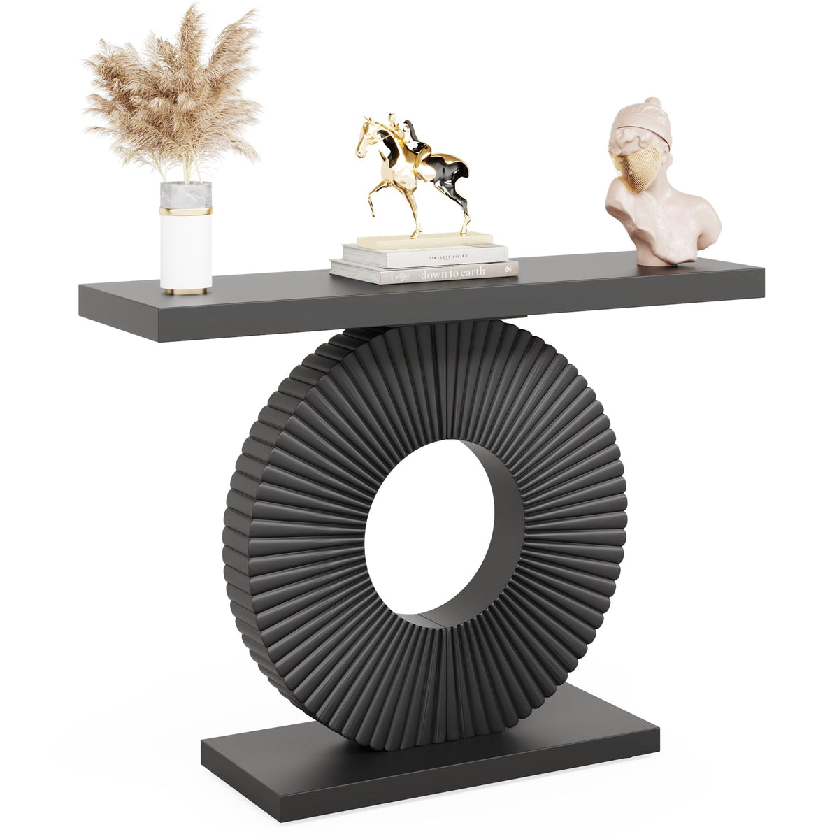Black 40 inch Wood Console Table S48377