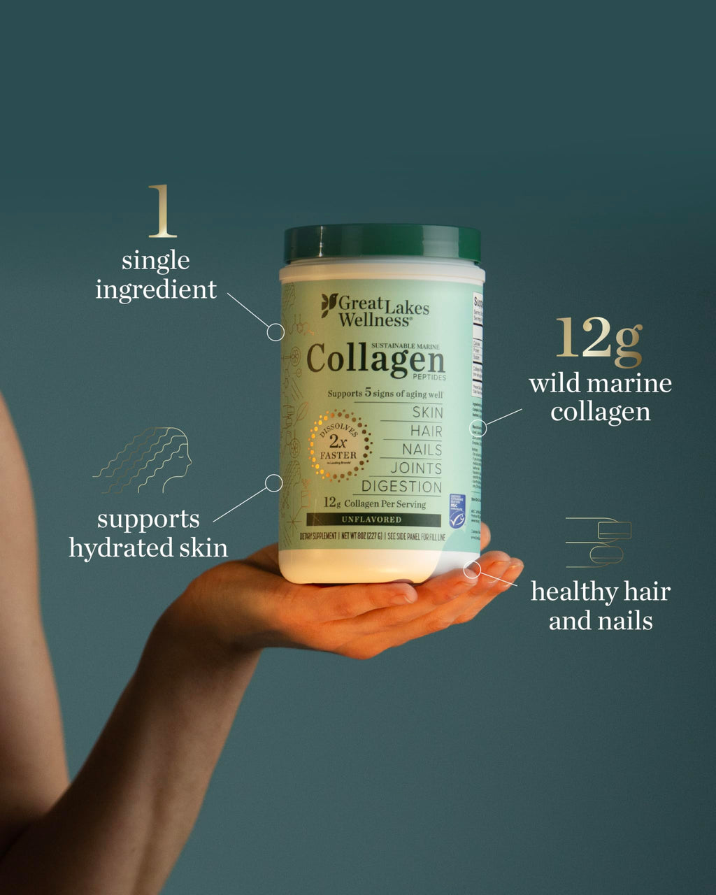 Marine Collagen Peptides Unflavored 8 oz A3675