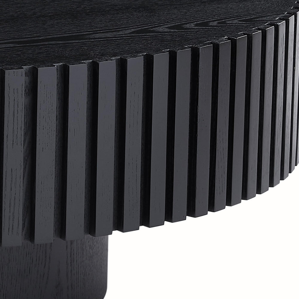 Black Round Coffee Table with Base M647
