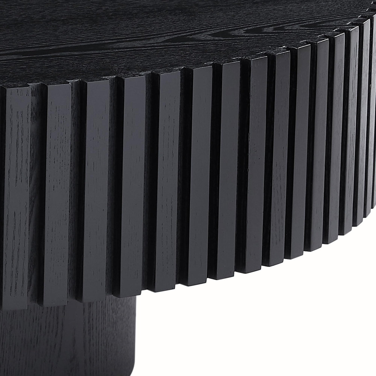 Black Round Coffee Table with Base M647