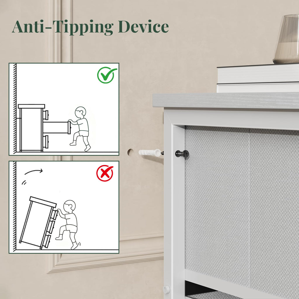 Fabric 7 Drawer Dresser D337224