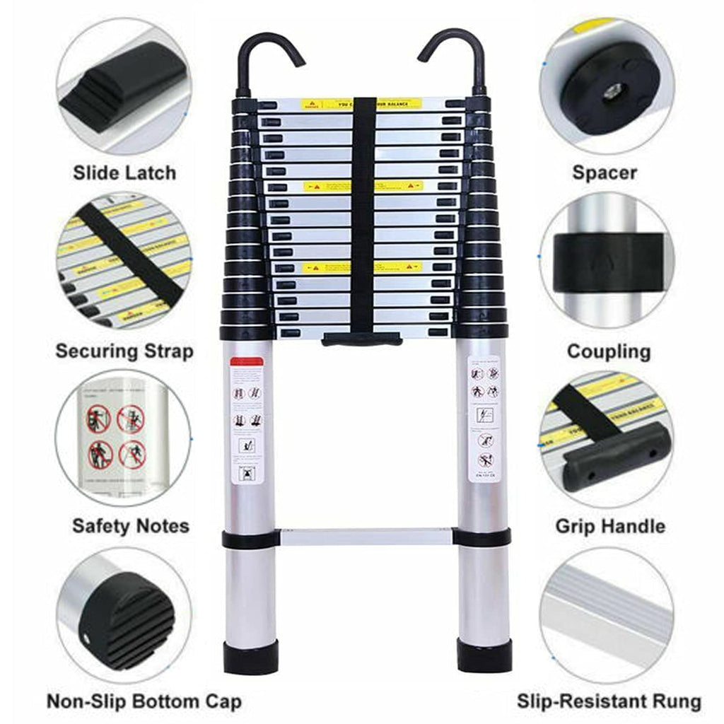 Telescoping Extension Ladder 20.34FT 330 Pound Capacity A401152