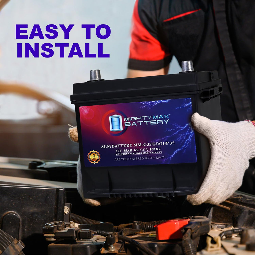 12V 55Ah AGM 650 CCA Replacement Battery Z4580