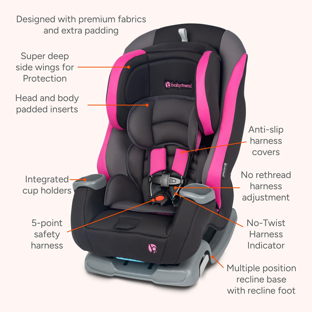 Pink Convertible Car Seat Q724