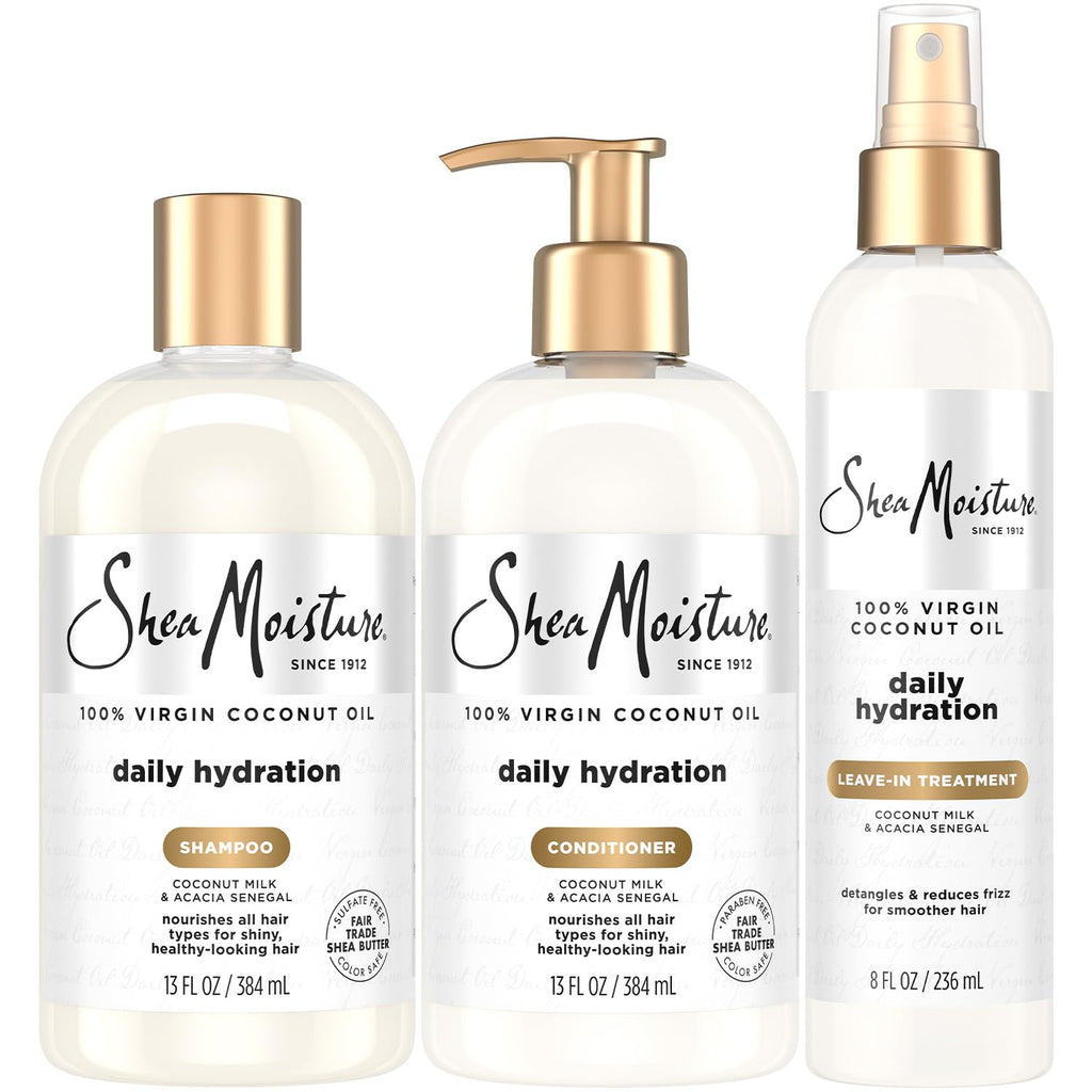 Shampoo & Conditioner + Leave-in Treatment Coconut Oil 3 Piece Set V1655