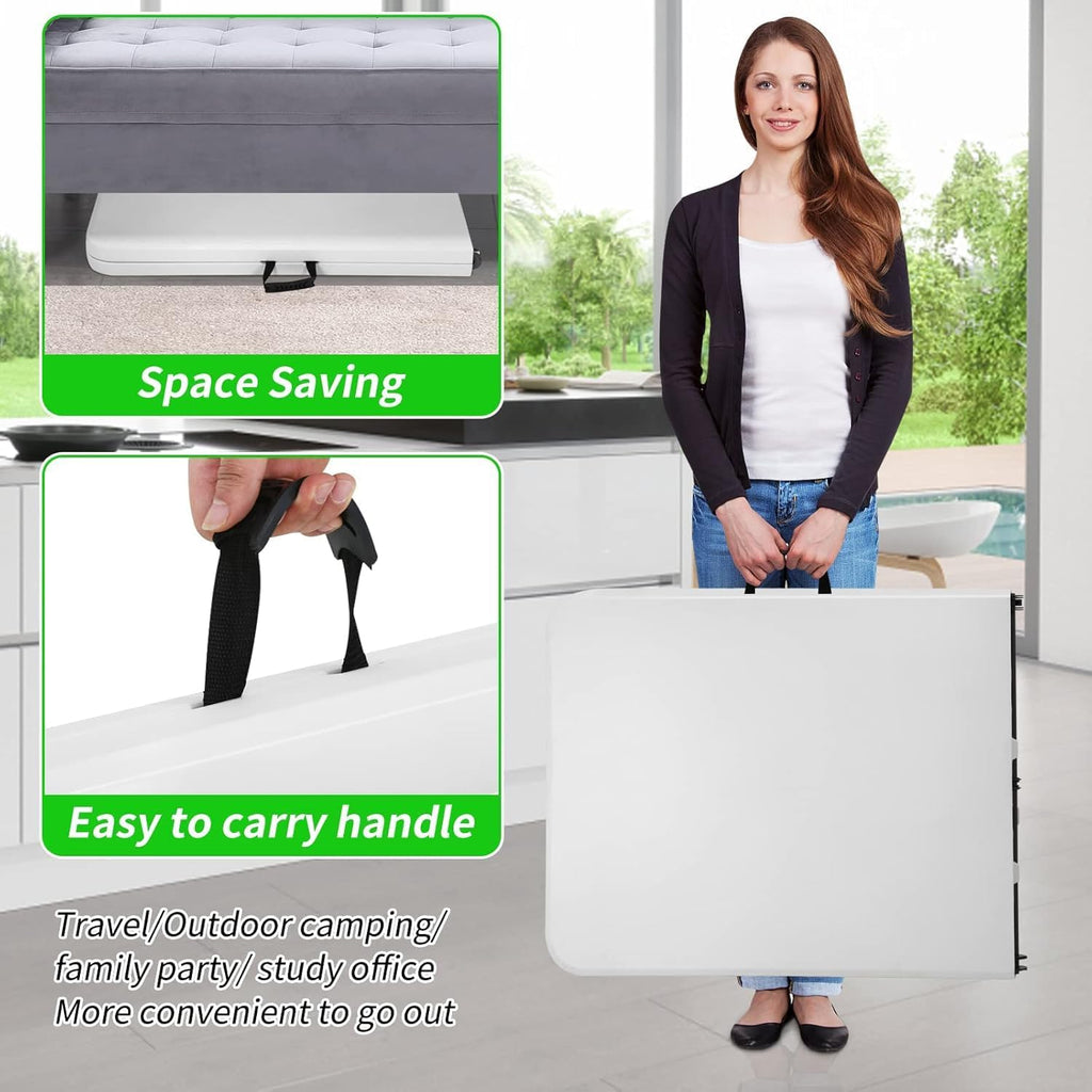 White 6FT Folding Table H2736