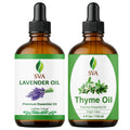 Lavender Duo Combo Glass Bottles with Droppers 4 Fl oz U750967