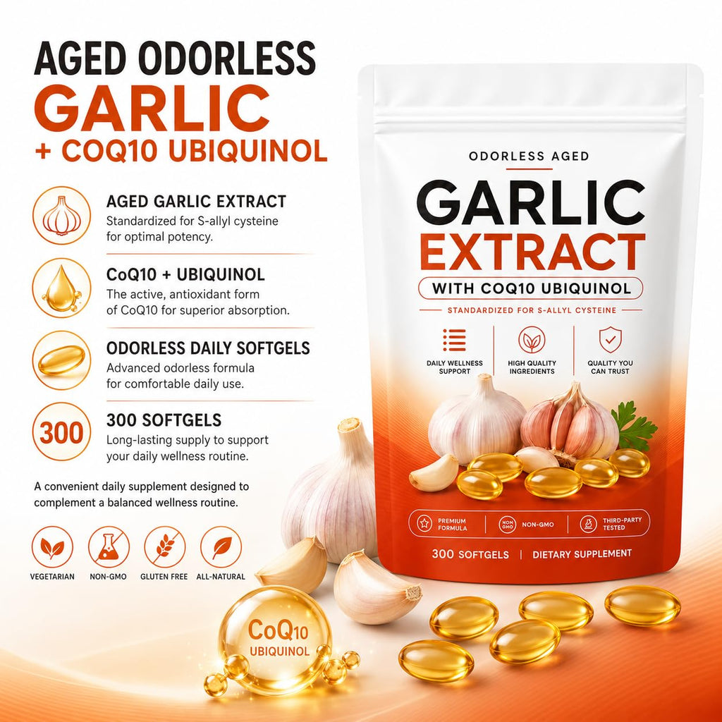 7500mg Odorless Aged Garlic Extract Softgels Q915